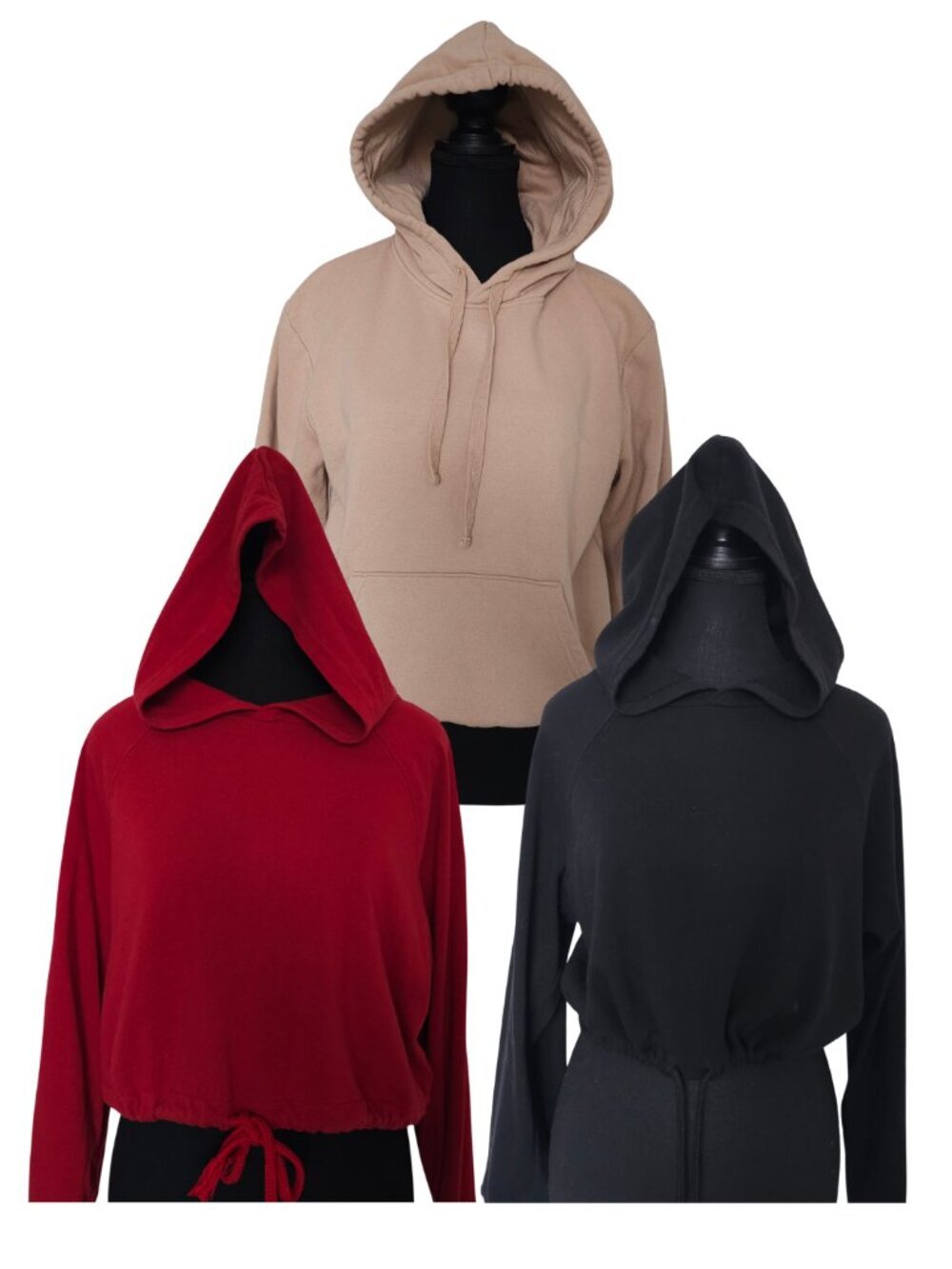 Bundle of 3 H&M Hoodies Women’s XS/S Cropped & Regular Fit Sweatshirts Casual
